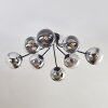 Gastor Plafones 87 cm Cromo, Transparente, 8 luces