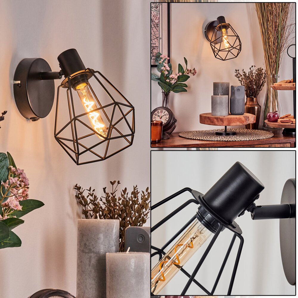 Yaak Apliques Negro, 1 luz main product photo