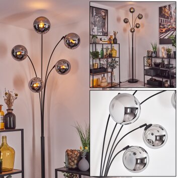 Gastor Lámpara de pie Cromo, 5 luces Gastor Lámpara de pie Cromo, 5 luces