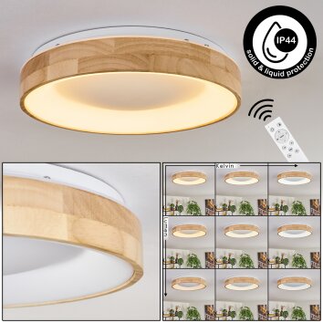 Lockeby LED Crudo, Blanca, 1 luz, Mando a distancia