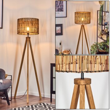 Cando Lámpara de pie Crudo, 1 luz