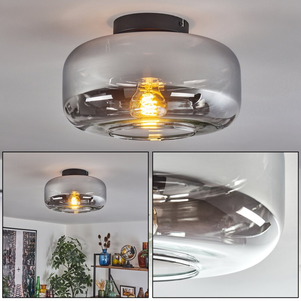Boza Plafones Cromo, Transparente, Ahumado, 1 luz main product photo