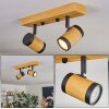 Martim Plafones Crudo, Negro, 2 luces