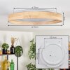 Tabernas Plafones LED Crudo, Blanca, 1 luz, Mando a distancia