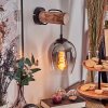 Vevino Apliques, Spot de pared Crudo, Negro, 1 luz