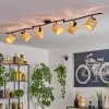 Cavaca Plafones Negro, 6 luces
