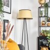 Chellas Lámpara de pie beige, Negro, 1 luz