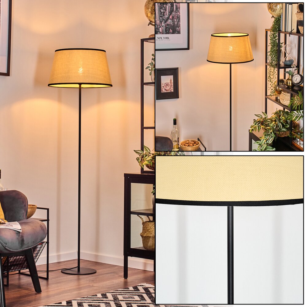 Chellas Lámpara de pie beige, Negro, 1 luz main product photo