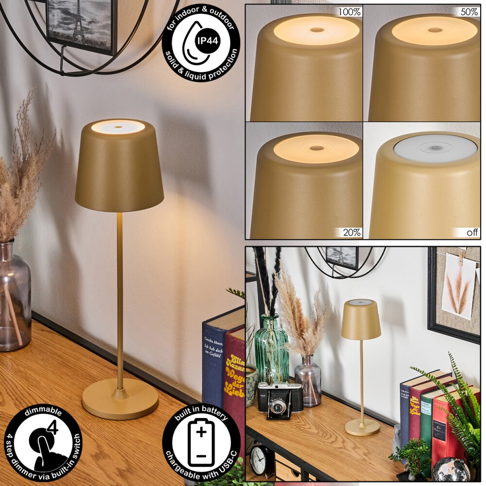 Belece Lámpara de mesa de exterior, Lámparas de mesa LED Beige, 1 luz main product photo
