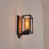 Portalis Aplique de exterior Marrón, Color madera, Negro, 1 luz, Sensor de movimiento
