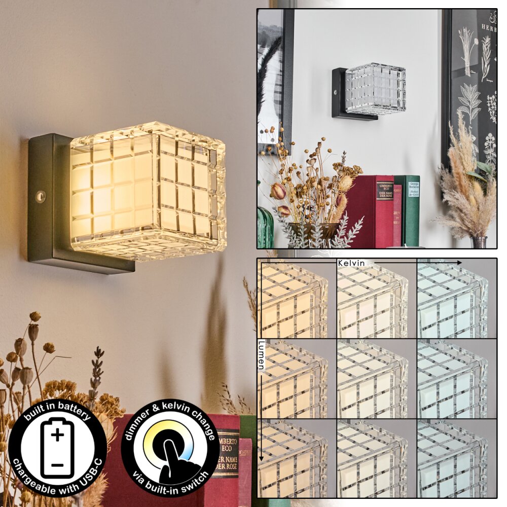 Medvik Apliques LED Negro, 1 luz main product photo