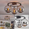 Gastor Plafones, Luminarias esféricas Cromo, Ahumado, 3 luces