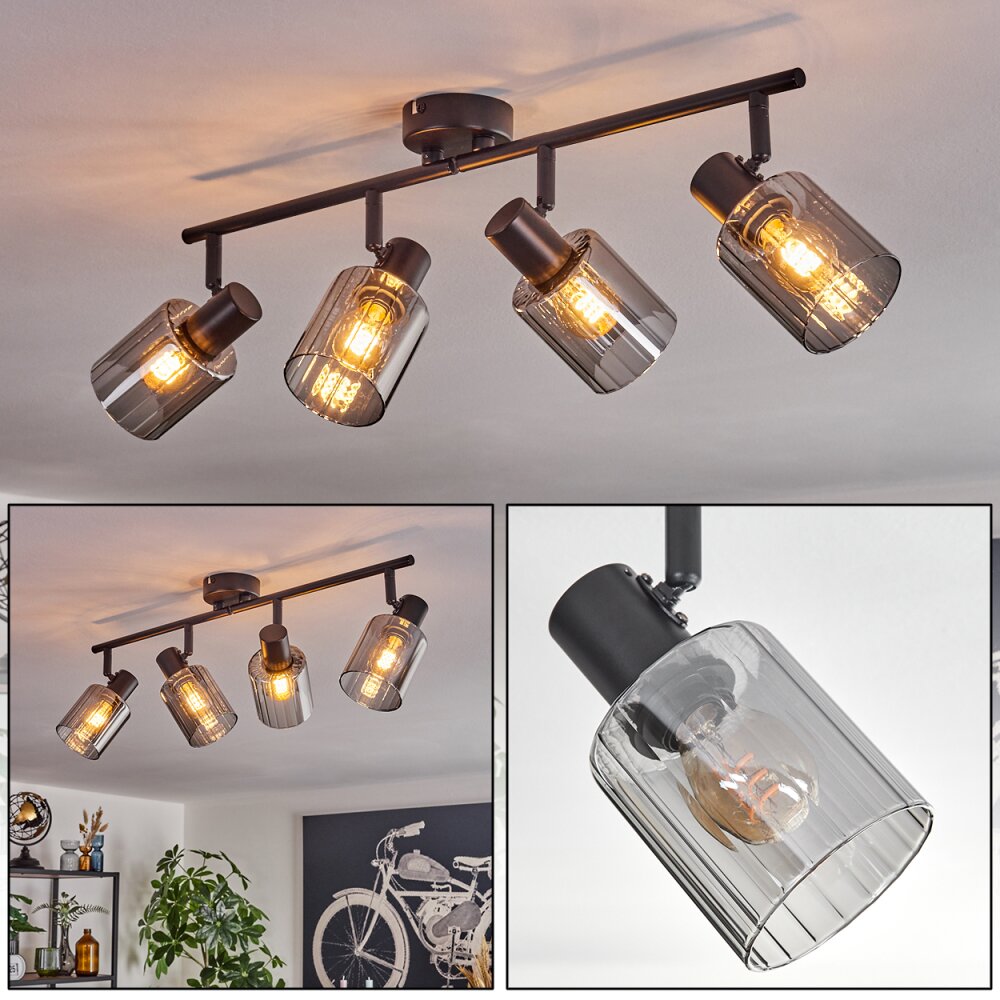 Aggebo Plafones Negro, 4 luces main product photo
