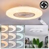 Benesal Plafones, lámpara ventilador de techo Blanca, 1 luz, Mando a distancia
