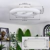Benesal Plafones, lámpara ventilador de techo Blanca, 1 luz, Mando a distancia