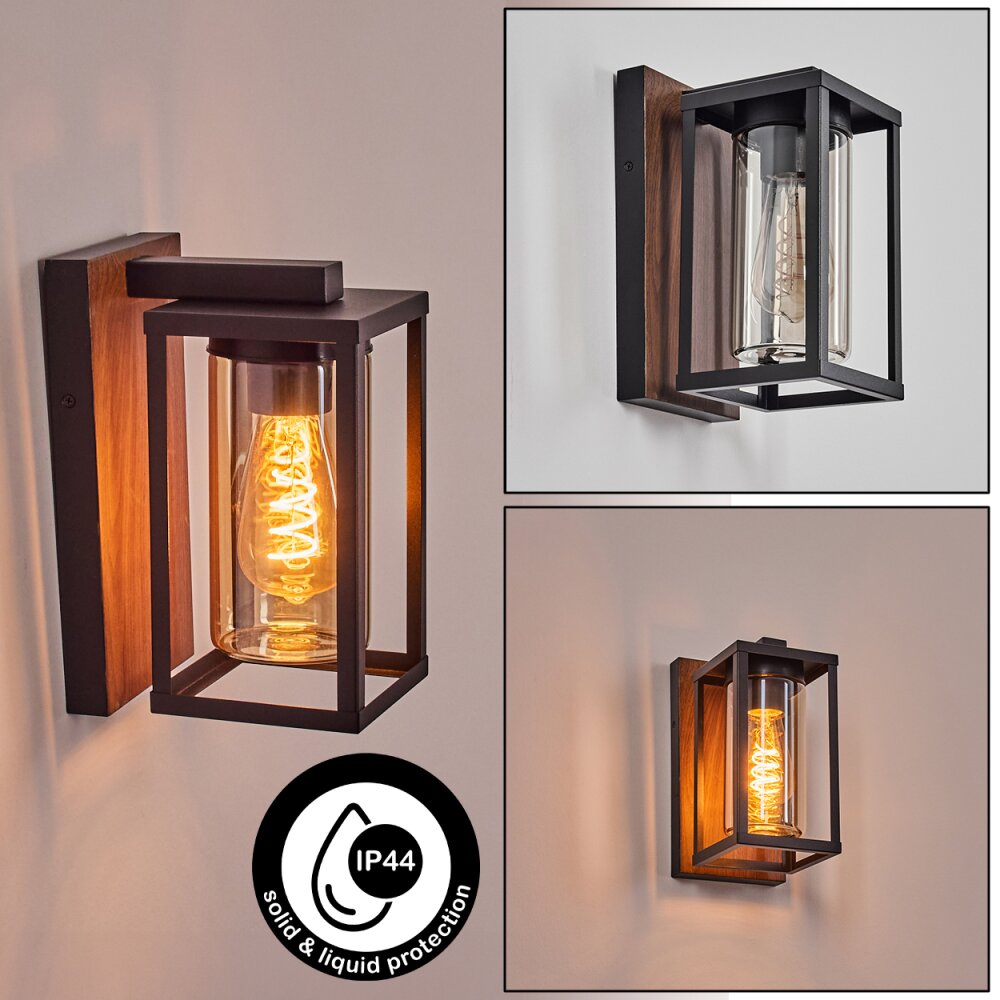 Portalis Aplique de exterior Marrón, Color madera, Negro, 1 luz main product photo