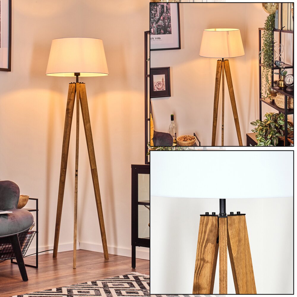 Bassagoda Lámpara de pie Crudo, Negro, 1 luz main product photo