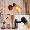 Aggebo Apliques, focos de pared Negro, 1 luz