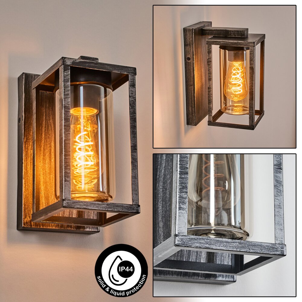Portalis Aplique de exterior Negro, Plata, 1 luz main product photo