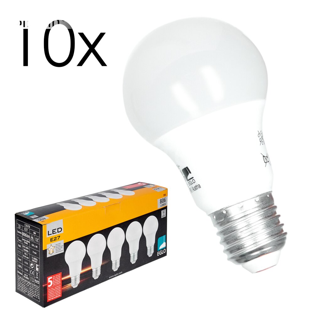 E27 LED 9 Watt blanco cálido 806 Lumen main product photo