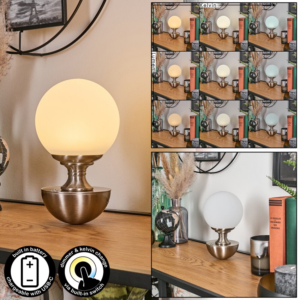 Lakolk Lámparas de mesa LED Níquel-mate, 1 luz main product photo