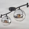 Gastor Plafones, Luminarias esféricas Cromo, Transparente, Ahumado, 6 luces