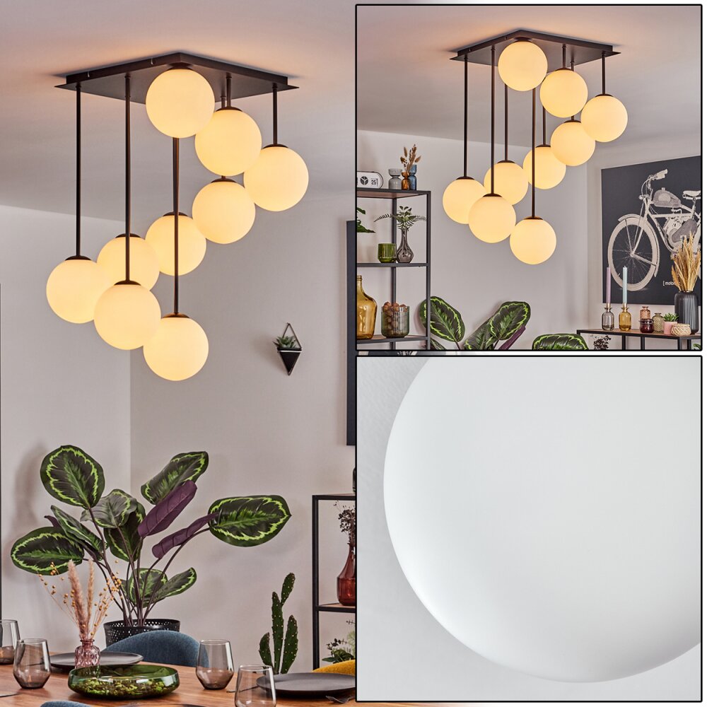 Gastor Plafones, Luminarias esféricas Blanca, 9 luces main product photo
