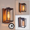 Portalis Iluminación exterior, Aplique de exterior Marrón, Color madera, Negro, 1 luz