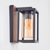 Portalis Iluminación exterior, Aplique de exterior Marrón, Color madera, Negro, 1 luz