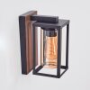 Portalis Iluminación exterior, Aplique de exterior Marrón, Color madera, Negro, 1 luz