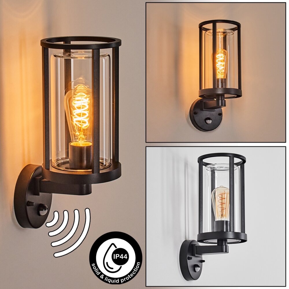 Martinha Aplique de exterior Negro, 1 luz, Sensor de movimiento main product photo