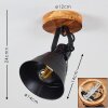 Berkeley Lámpara de Techo Madera oscura, Negro, 1 luz