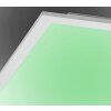 Leuchten-Direkt FLAT Lámpara de techo LED Blanca, 1 luz, Mando a distancia, Cambia de color
