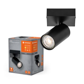 Lámparas Ledvance Spot Plafones, Spot techo LED Negro, 1 luz