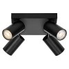 Lámparas Ledvance Spot Plafones, Spot techo LED Negro, 4 luces