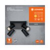 Lámparas Ledvance Spot Plafones, Spot techo LED Negro, 4 luces
