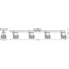 Lámparas Ledvance Spot Plafones, Spot techo LED Negro, 4 luces