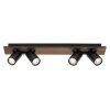 Lámparas Ledvance Spot Plafones, Spot techo LED Color madera, Negro, 4 luces