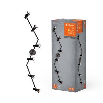 Lámparas Ledvance Spot Plafones, Spot techo LED Negro, 6 luces