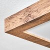 Salmi LED Color madera, Negro, 1 luz, Mando a distancia
