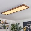 Salmi LED Color madera, Negro, 1 luz, Mando a distancia