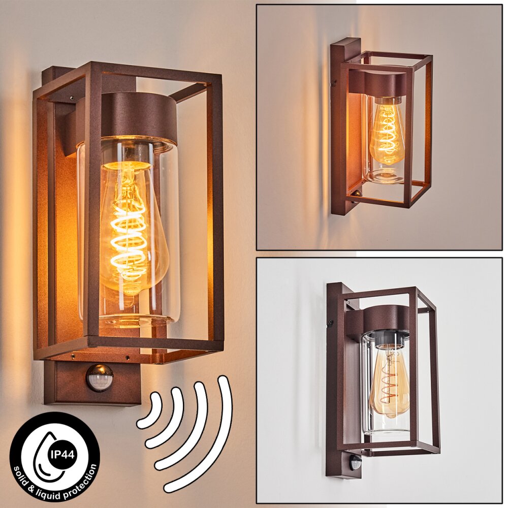 Boucinho Aplique de exterior Color óxido, 1 luz, Sensor de movimiento main product photo
