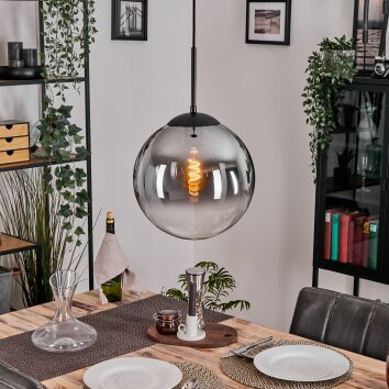 Gastor Lámparas suspendidas, Luminarias esféricas Transparente, Ahumado, 1 luz