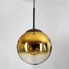 Gastor Lámparas suspendidas, Luminarias esféricas dorado, Transparente, 1 luz