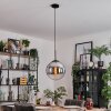 Gastor Lámparas suspendidas, Luminarias esféricas 30 cm Cromo, Transparente, Ahumado, 1 luz