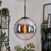 Gastor Lámparas suspendidas, Luminarias esféricas 30 cm Cromo, Transparente, Ahumado, 1 luz