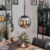 Gastor Lámparas suspendidas, Luminarias esféricas 20 cm Cromo, Ahumado, 1 luz