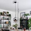 Gastor Lámparas suspendidas, Luminarias esféricas 25 cm Cromo, Ahumado, 1 luz