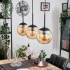 Gastor Lámparas suspendidas, Luminarias esféricas Colores ámbar, 3 luces