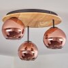 Koyoto Plafones, Luminarias esféricas 40 cm Crudo, Negro, 3 luces